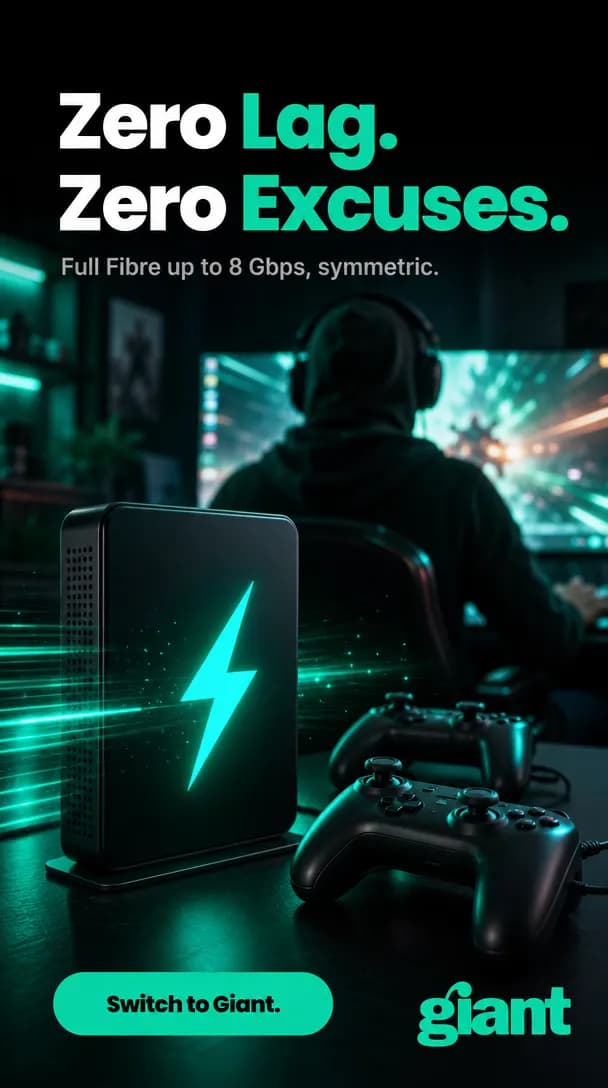 Zero Lag. Zero Excuses. — 8 Gbps symmetric