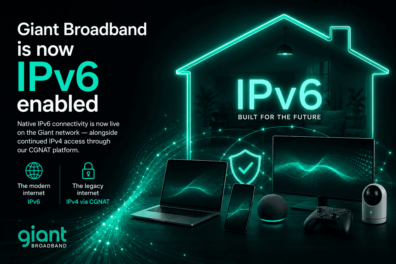 Giant Broadband is now IPv6 enabled